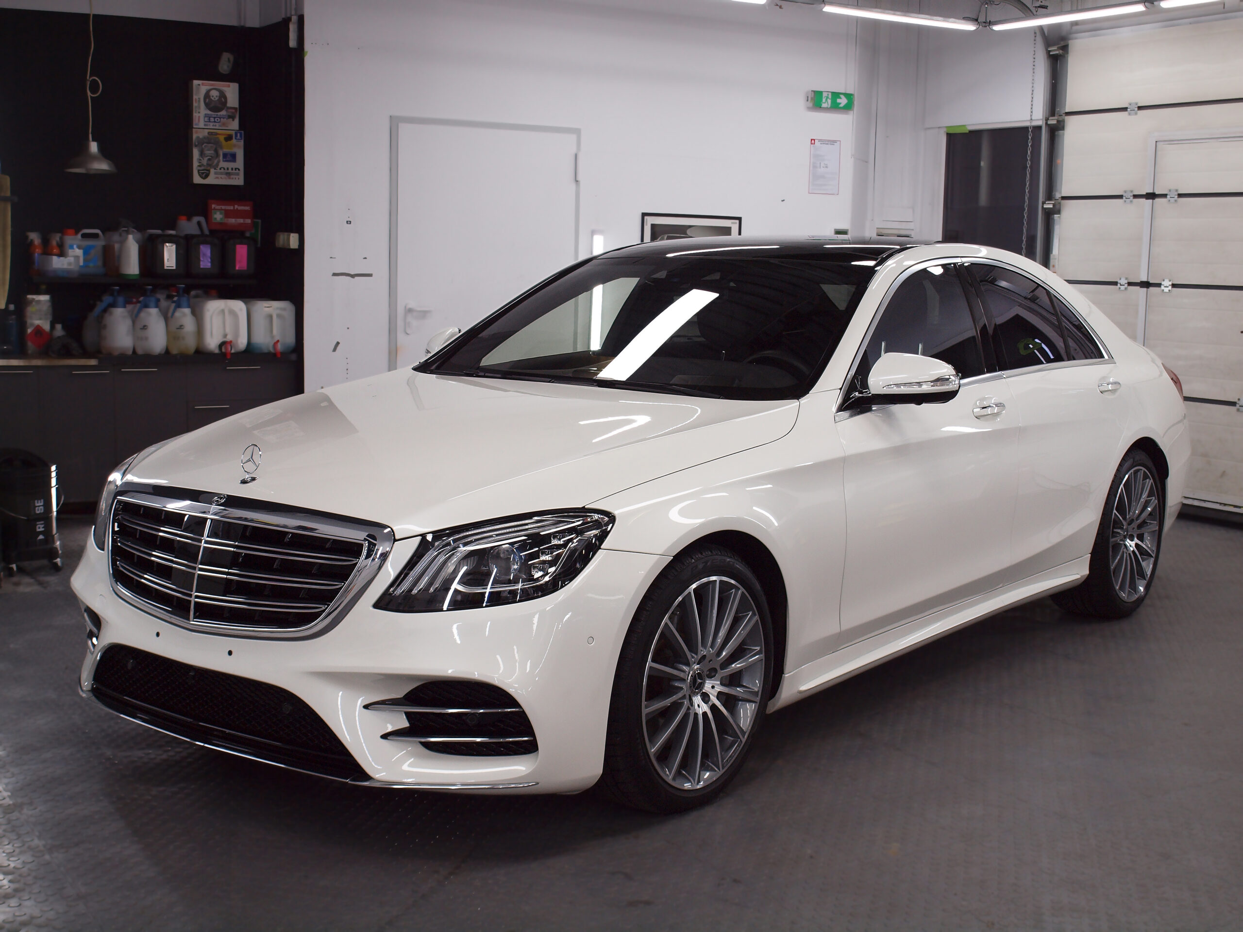 Mercedes S-klasa po zabezpieczeniu lakieru - przód