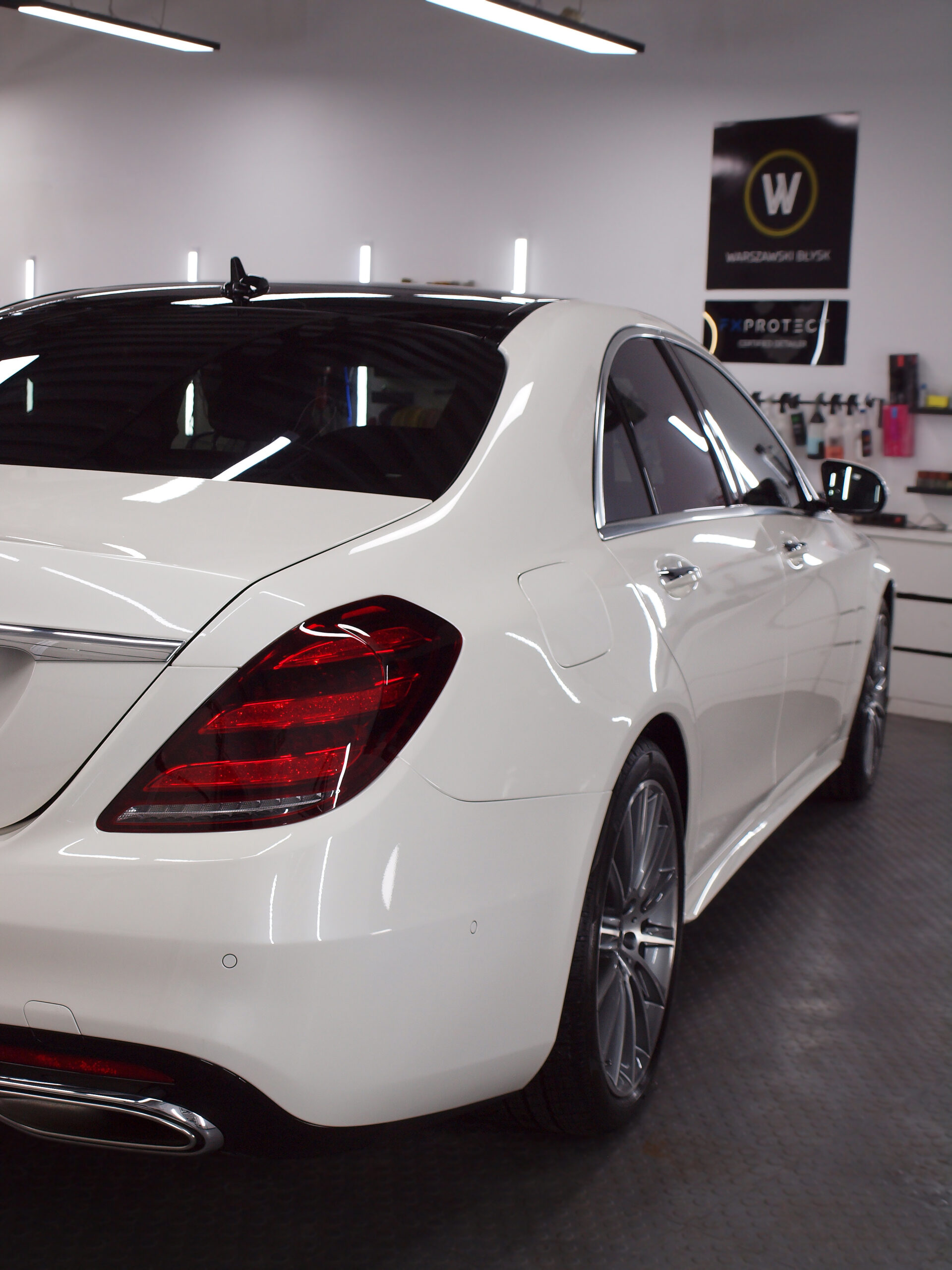 Mercedes S-klasa po zabezpieczeniu lakieru - bok